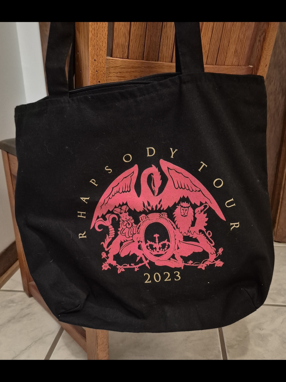Queen Rhapsody Tour 2023 Black Tote Bag Heavy Canvas Adam Lambert